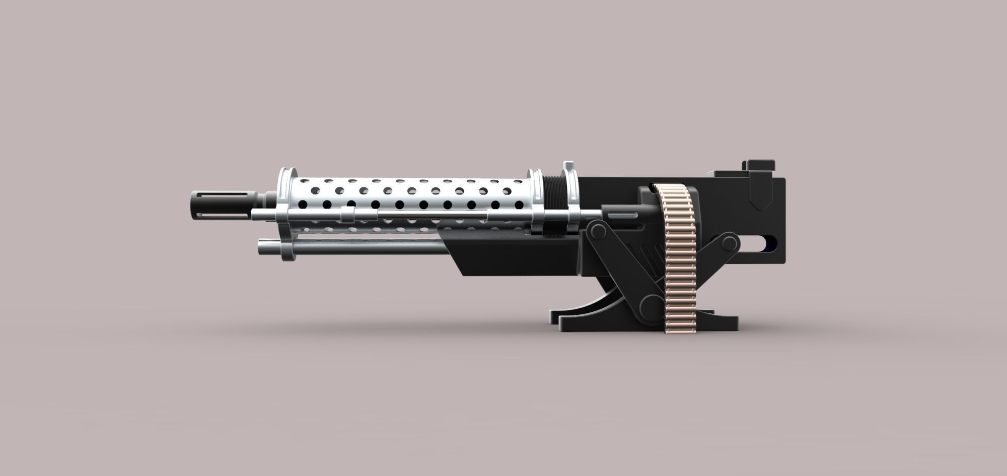 Machine gun 3D model_2