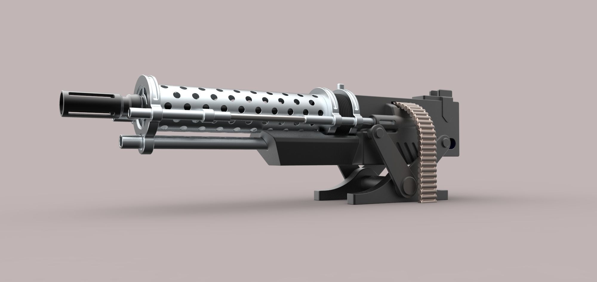 Machine gun 3D model_11