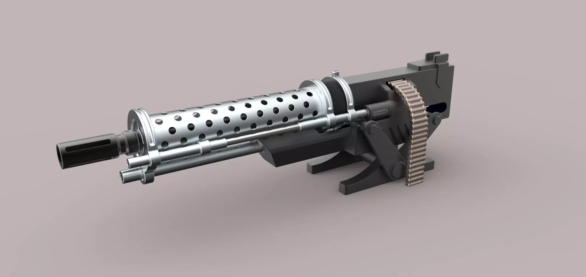 Machine gun 3D model_0