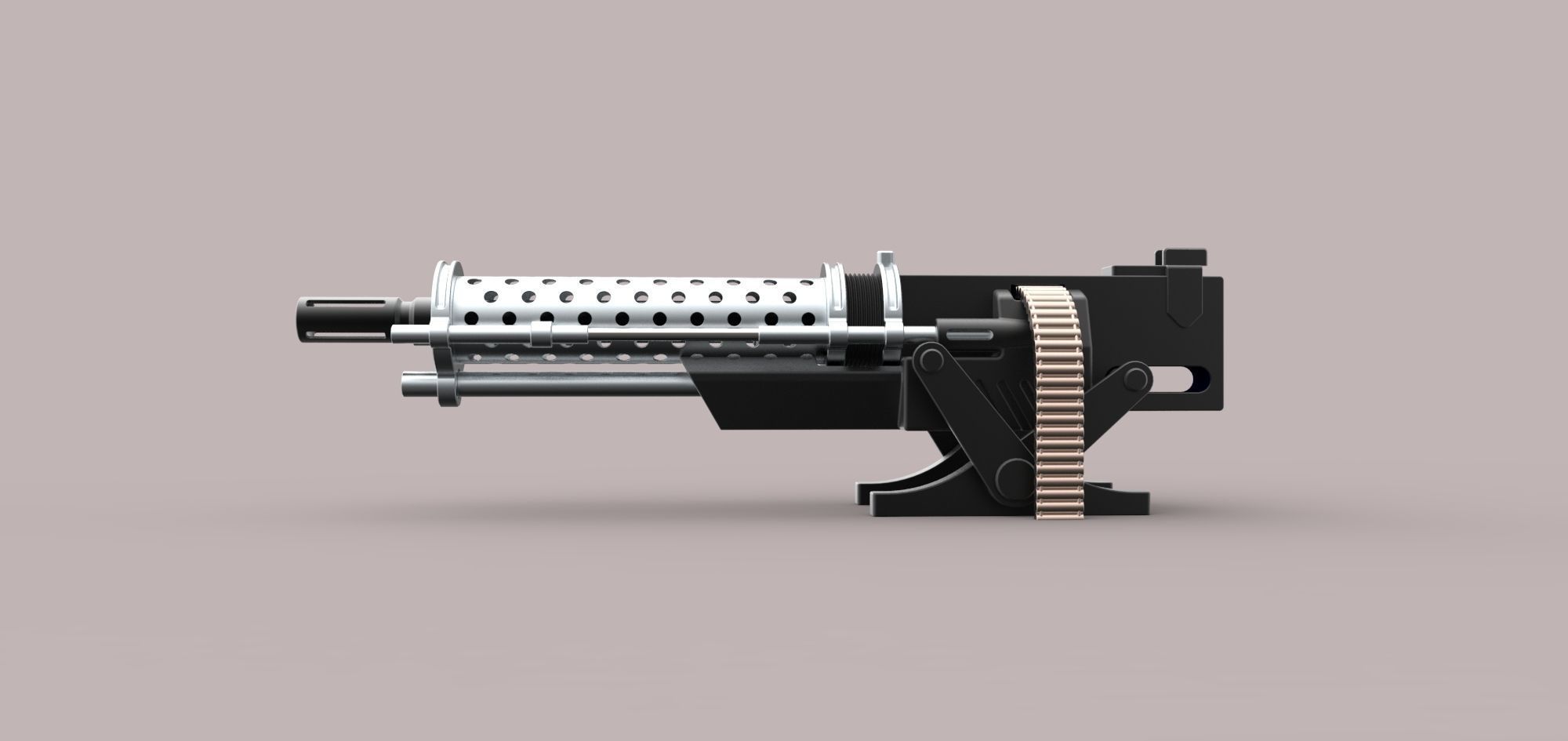 Machine gun 3D model_12