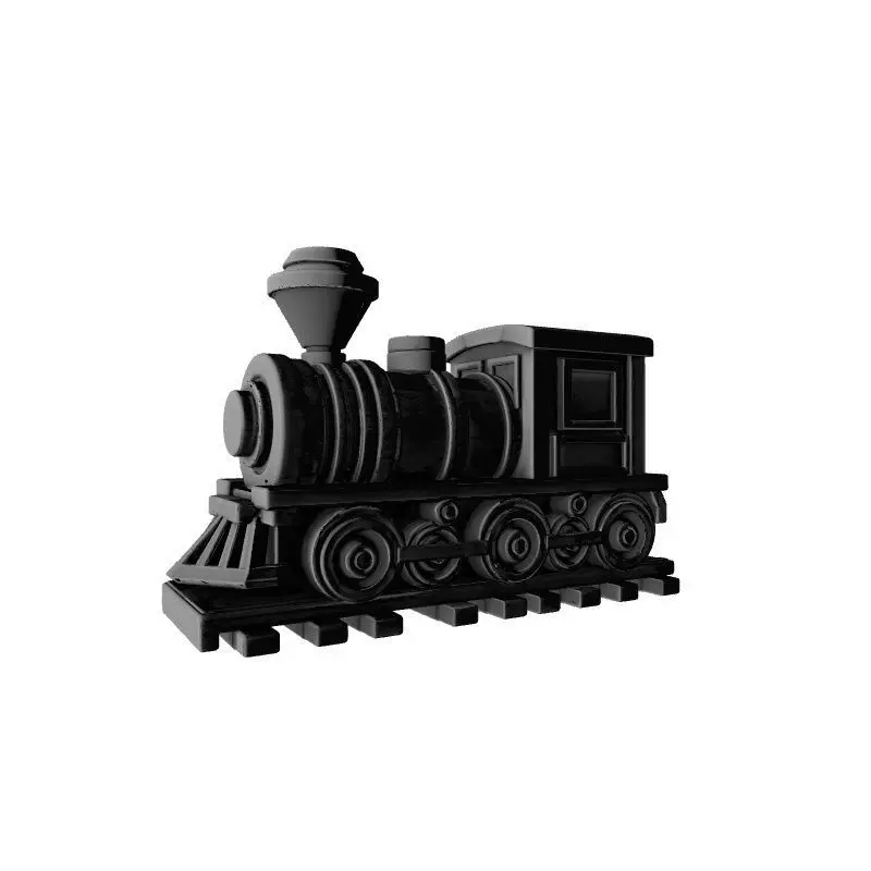 Vintage Old Train Engine 3D Model 3D print model