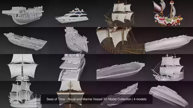 Seas of Time - Naval and Marine Vessel 3D Model Collection
