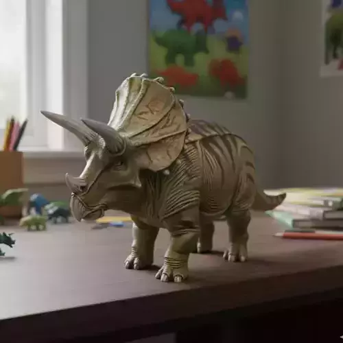 Realistic Triceratops Dinosaur STL