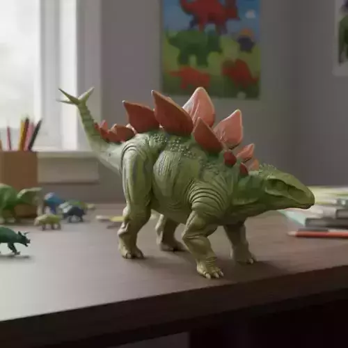 Realistic Stegosaurus 3D Model