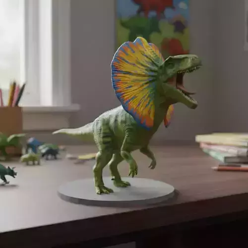 Dilophosaurus Dinosaur STL Model