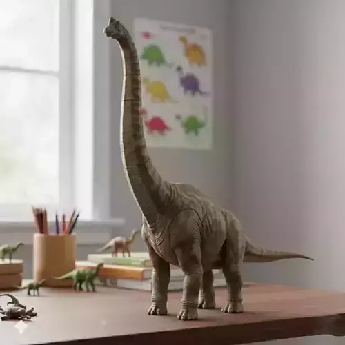 Realistic Brachiosaurus 3D Model
