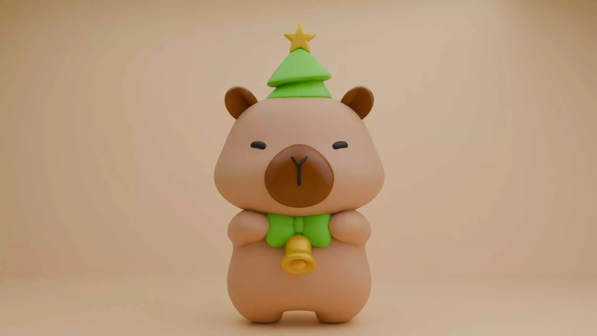 Christmas capybara 14 3D print model