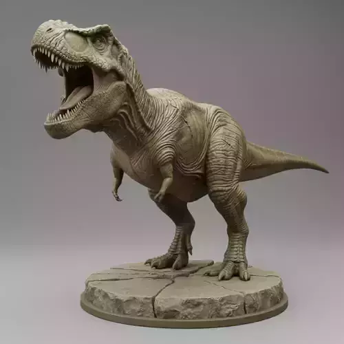 Realistic T Rex Dinosaur 3D Model STL