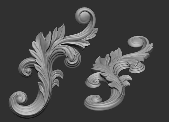 Floral ornament 1 3D print model