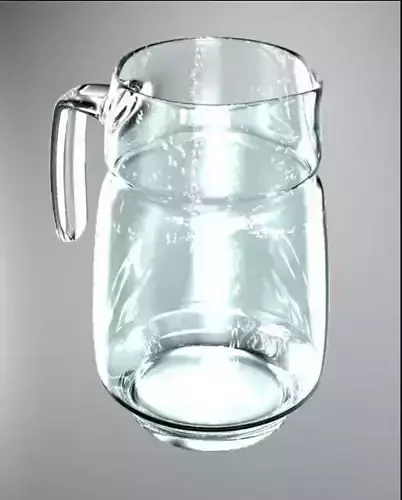 pitcher glass with water in it Free 3D model
