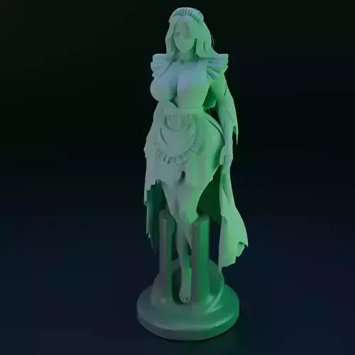 Ghostly Maid Stylized Mature Spirit Figurine