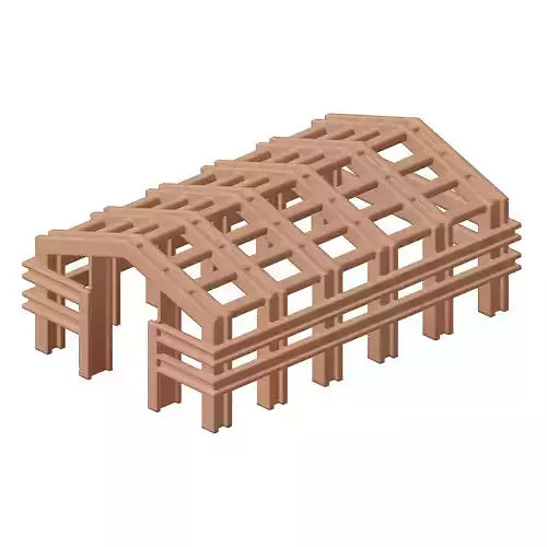 Plastic Exquisite Building Frame Toy
