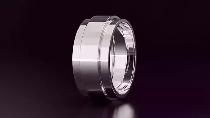 Mens wedding band N21 10mm EU60