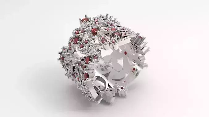 Full Set Jewelry 3d stl cad eternity ring model rr0004