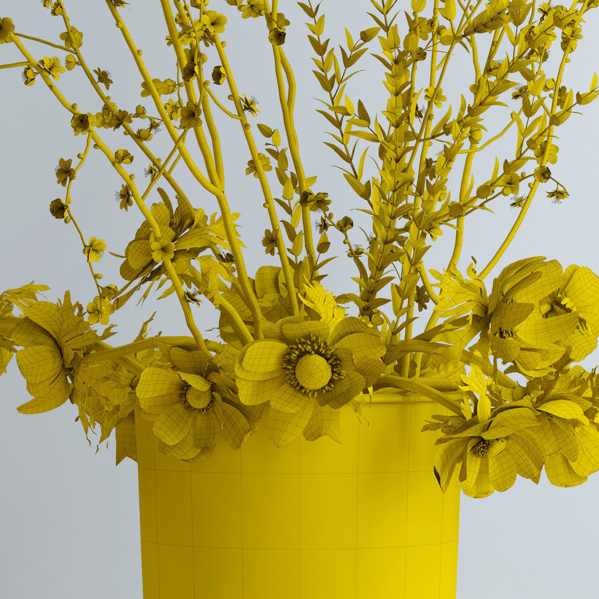 Anemones and branches 3D model_12