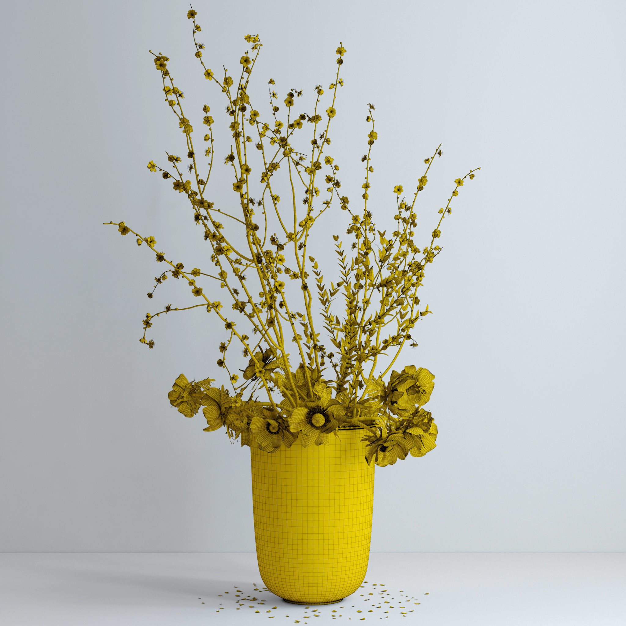 Anemones and branches 3D model_9