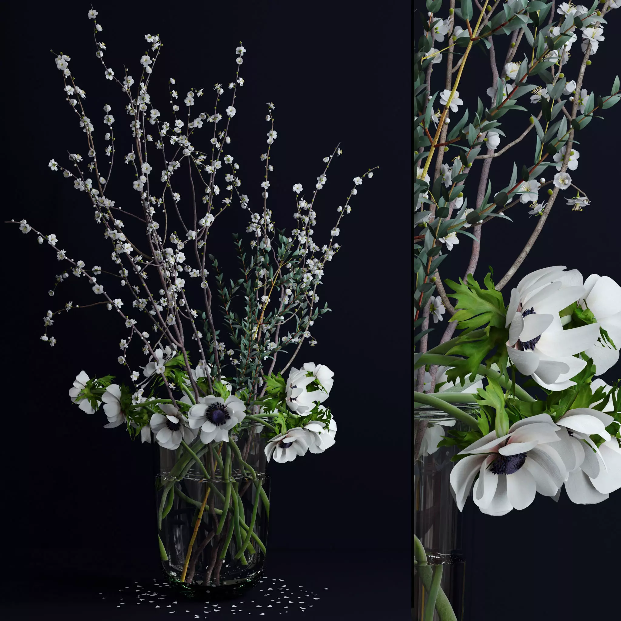 Anemones and branches 3D model_0