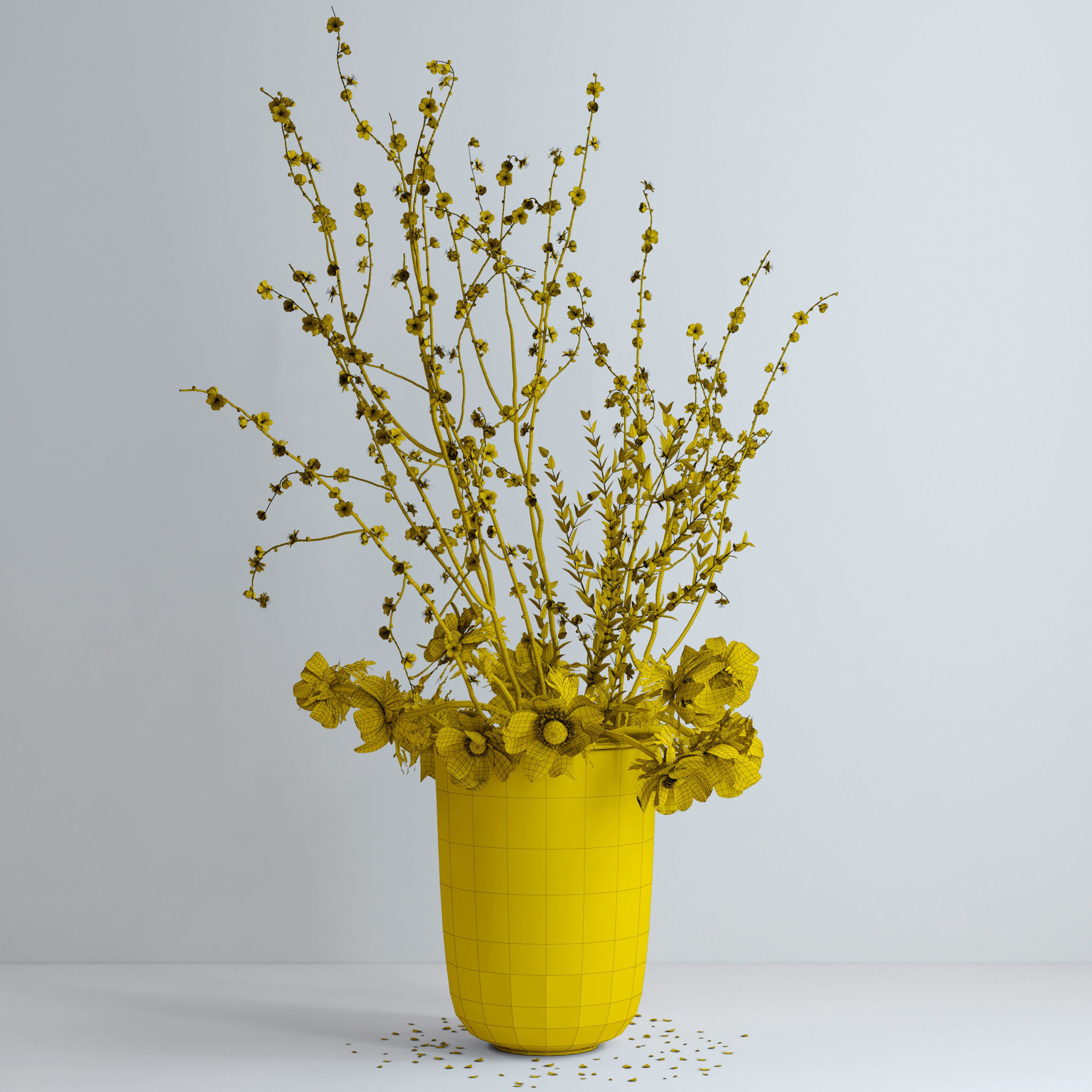 Anemones and branches 3D model_11