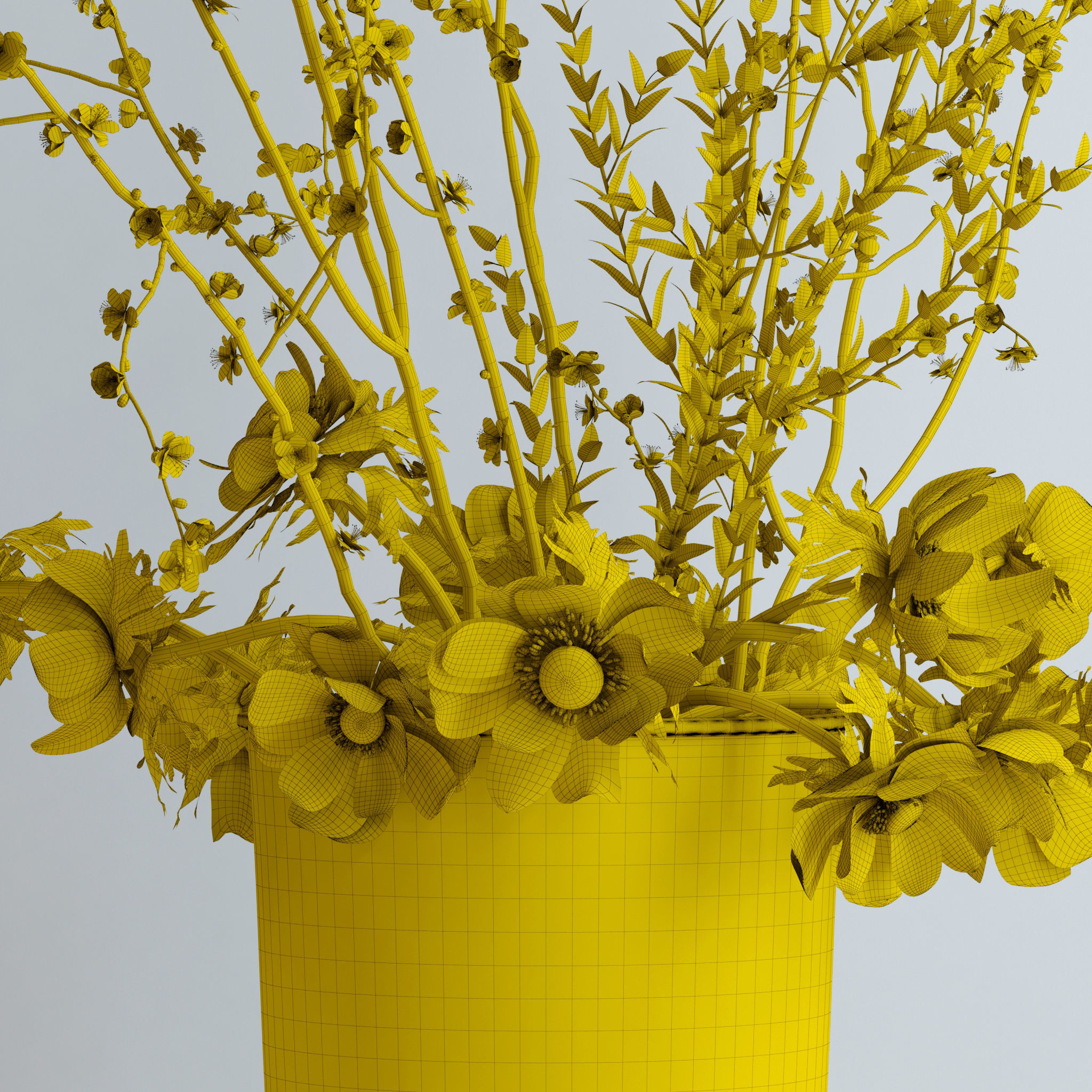 Anemones and branches 3D model_10