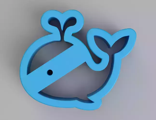 3D Whale Stamp Perfect for Clay and Ceramic