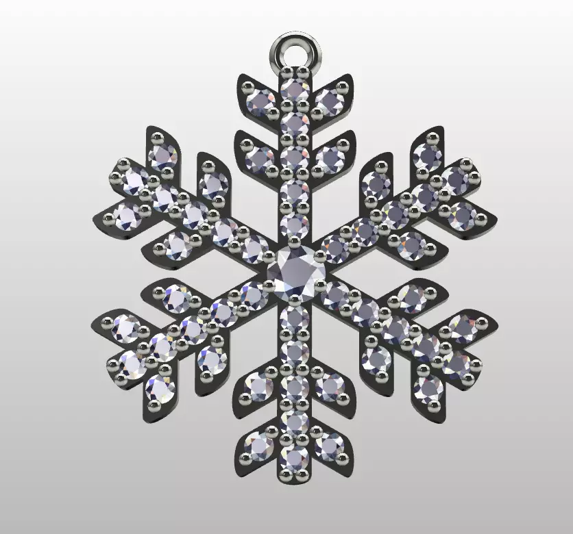 Snow Pendant Free 3D print model