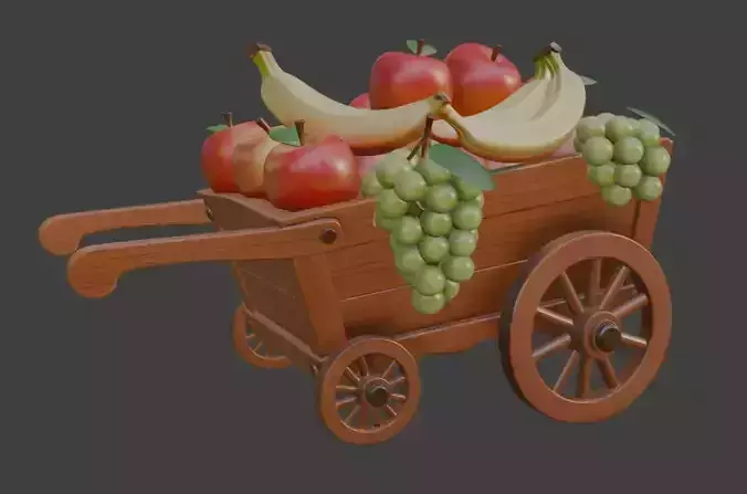 Fruit Cart 3D Model