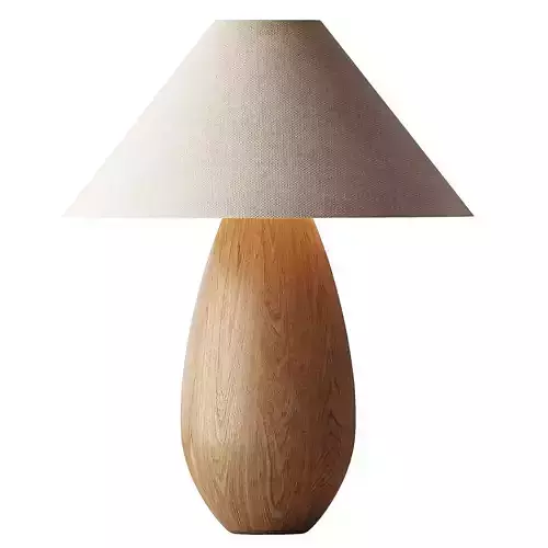 Table lamp made of mountain wood