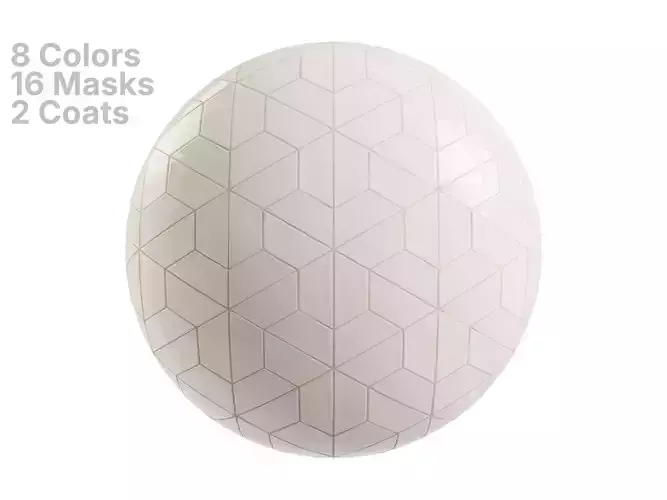  Trapezoid Tile in 3d-cube Layout Texture