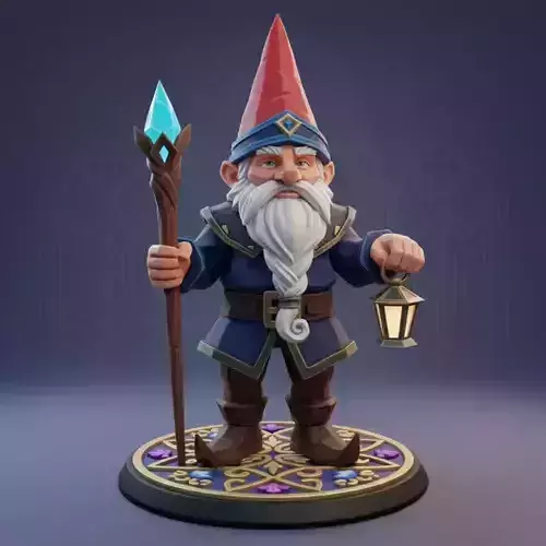 3009  Fairy Tale Gnome  Color  Full Body Figurine  magic