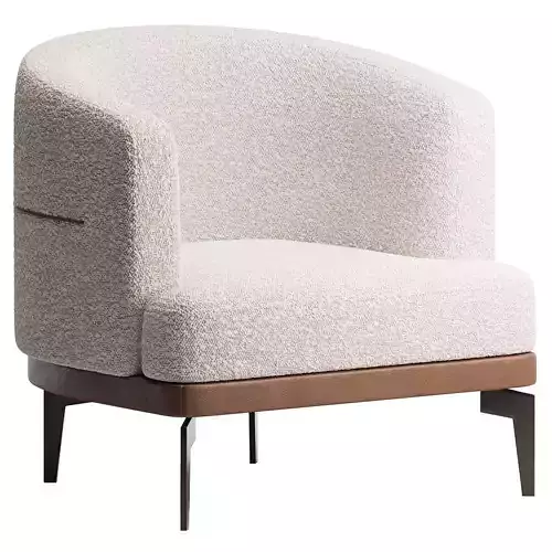Modern Linen Upholstered Armchair