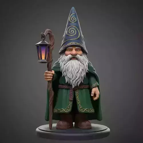 3010  Fairy Tale Gnome  Color  Full Body Figurine  magic