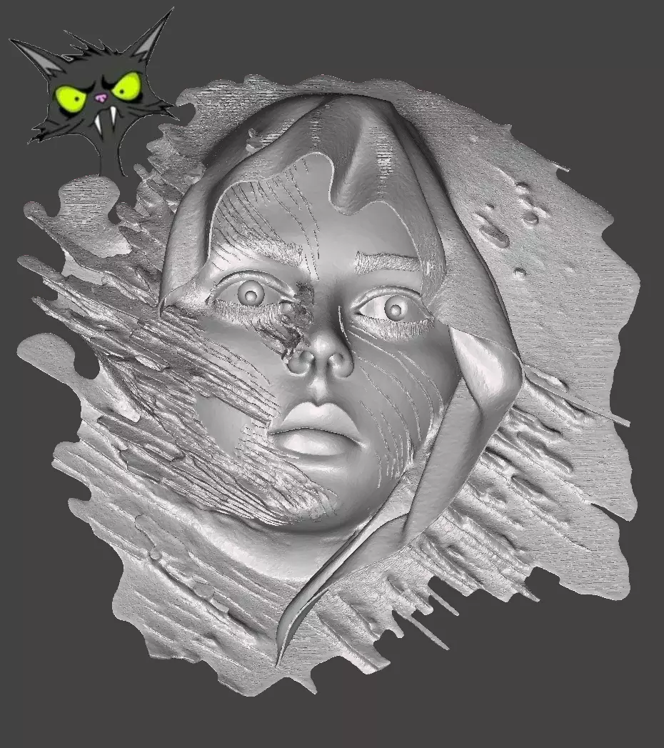 Maschera di donna artistica 3D print model