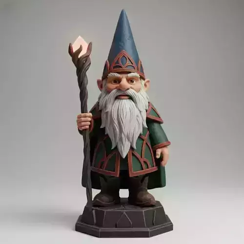 3011  Fairy Tale Gnome  Color  Full Body Figurine  magic
