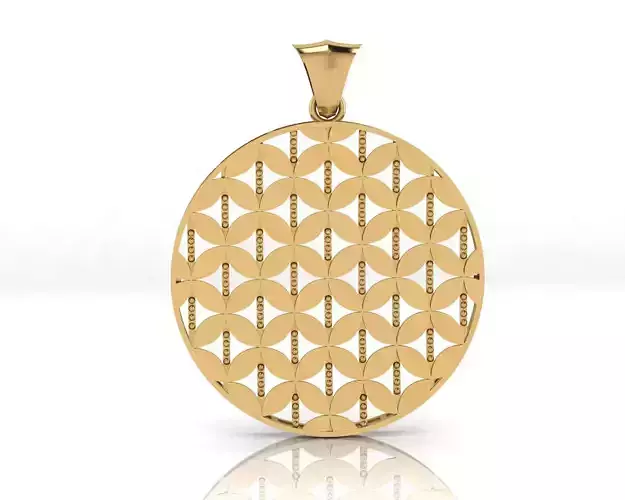 engraved gold pendant