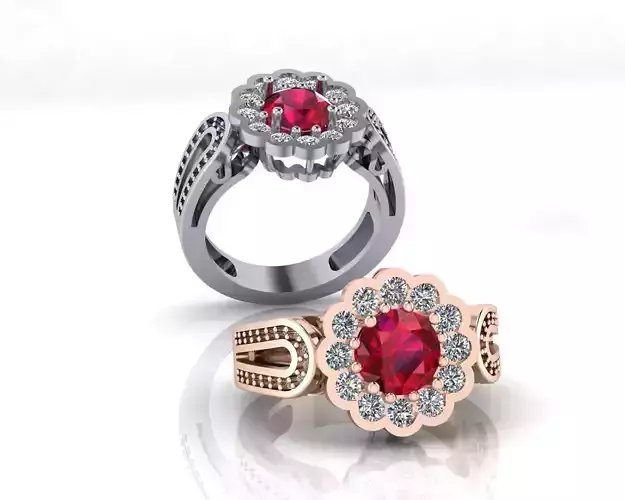 round halo jewelry ring