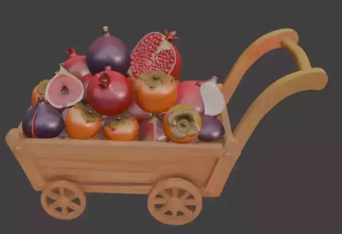 Fruit Cart 3D Model