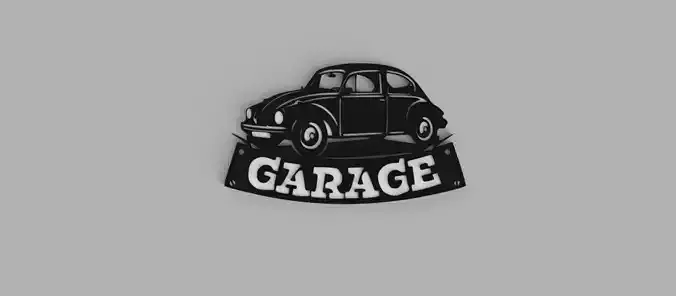 VOLKSWAGEN BEETLE FUSCA VOCHO VW LOGO Garage Wall Picture