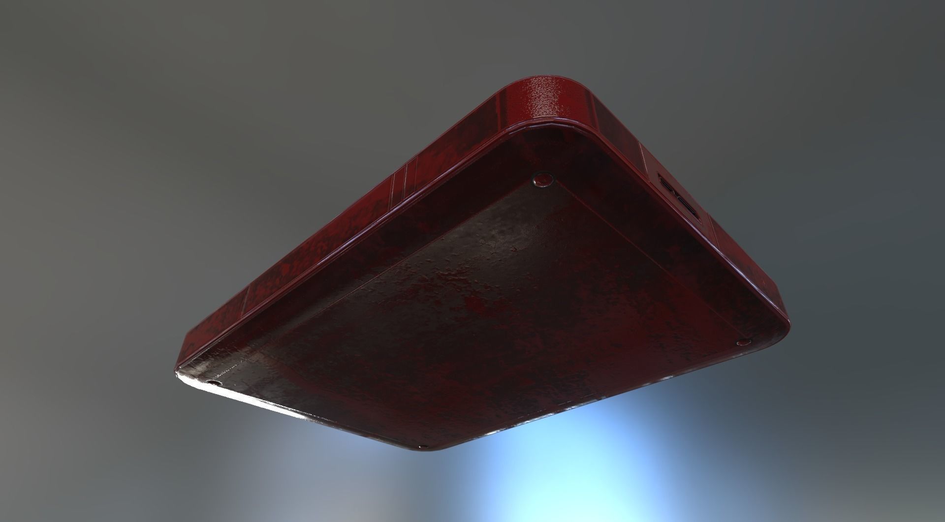 External HDD With USB Cable Rigged Bloody Version Low-poly 3D model_13