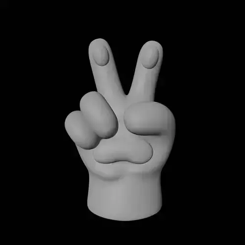 Cartoon Hand Peace Sign
