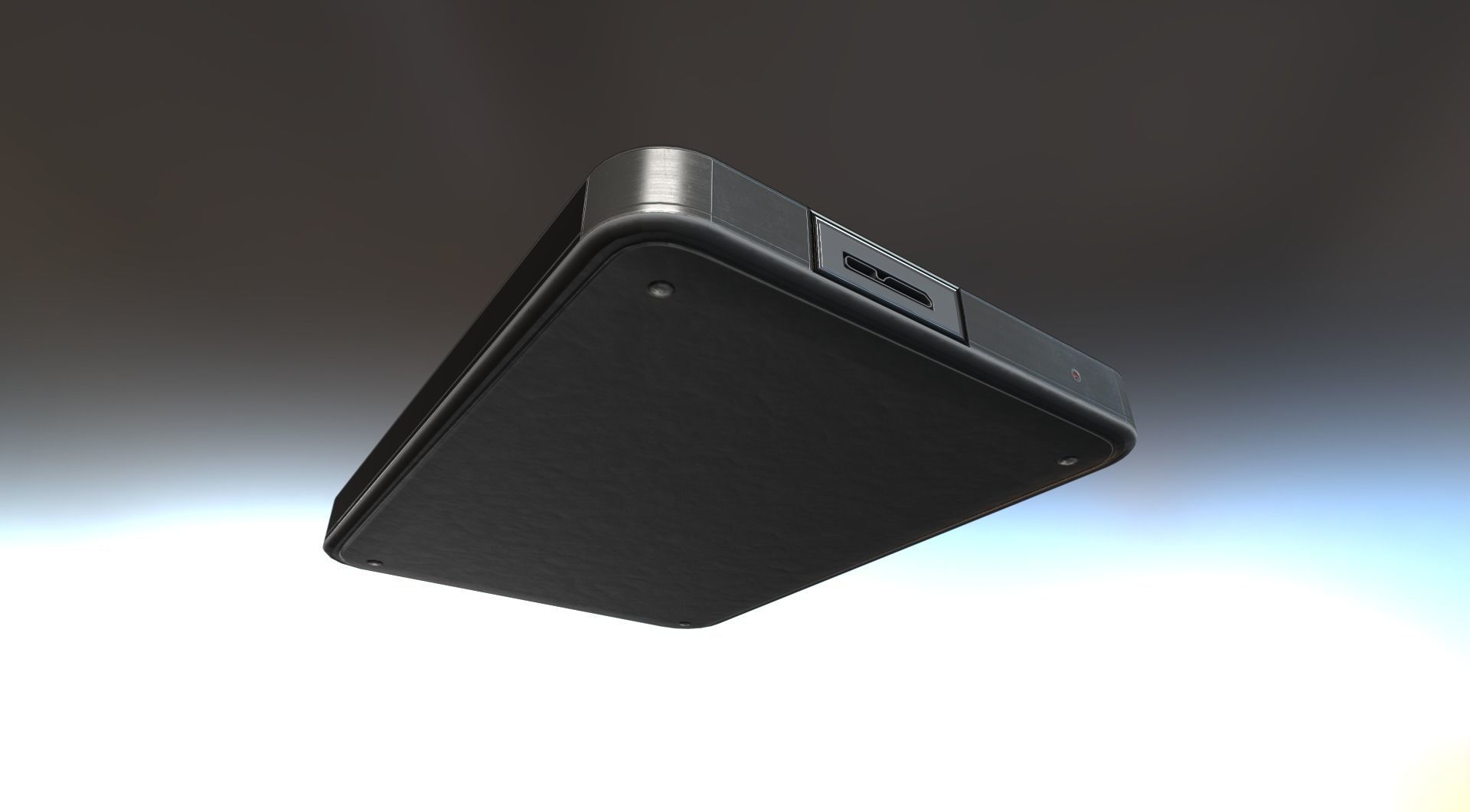 External HDD With USB Cable Rigged Dark Leather Version Low-poly 3D model_9