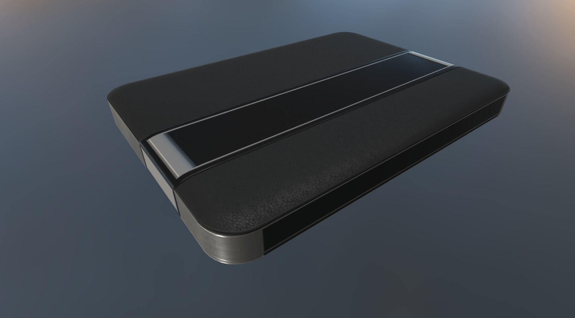 External HDD With USB Cable Rigged Dark Leather Version Low-poly 3D model_11