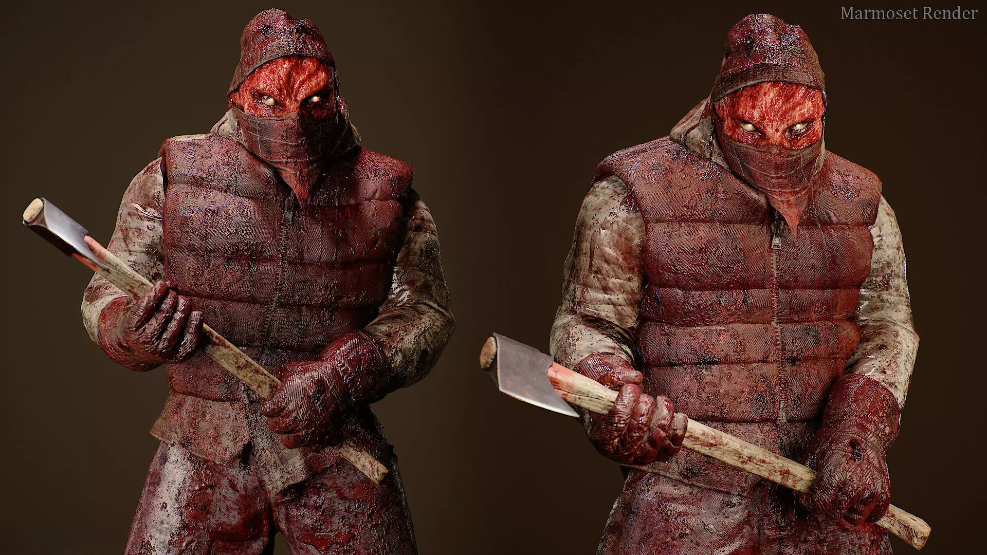 Evil Lumberjack Character Low-poly 3D model