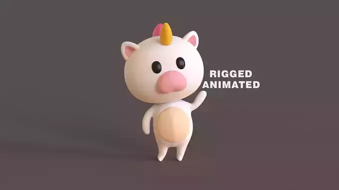 Little Funny Unicorn Animated 