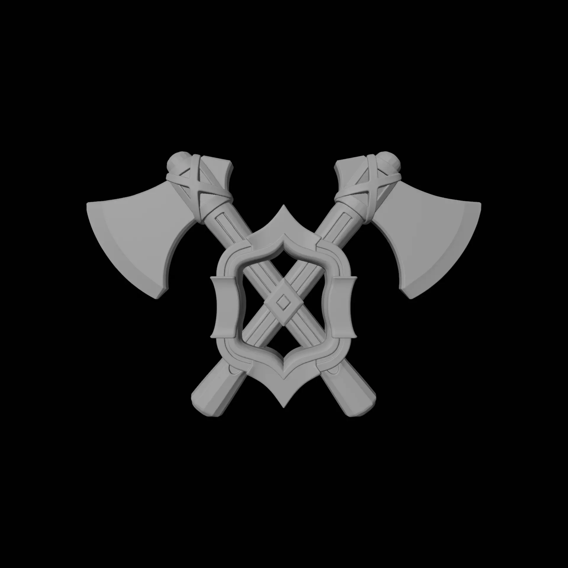 Crossed Axes Emblem 3D print model