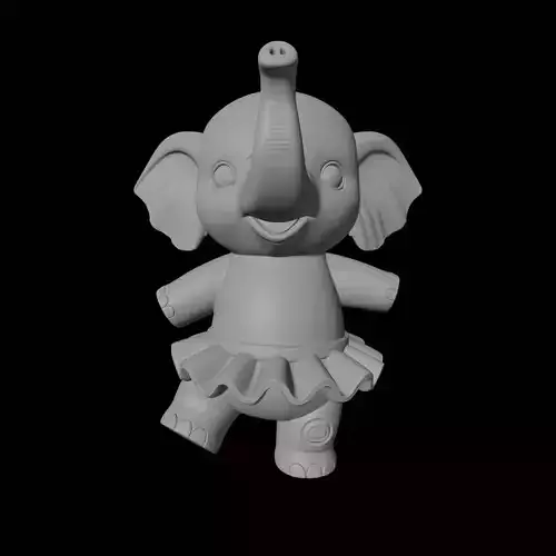 Cute Elephant Ballerina Sculpture