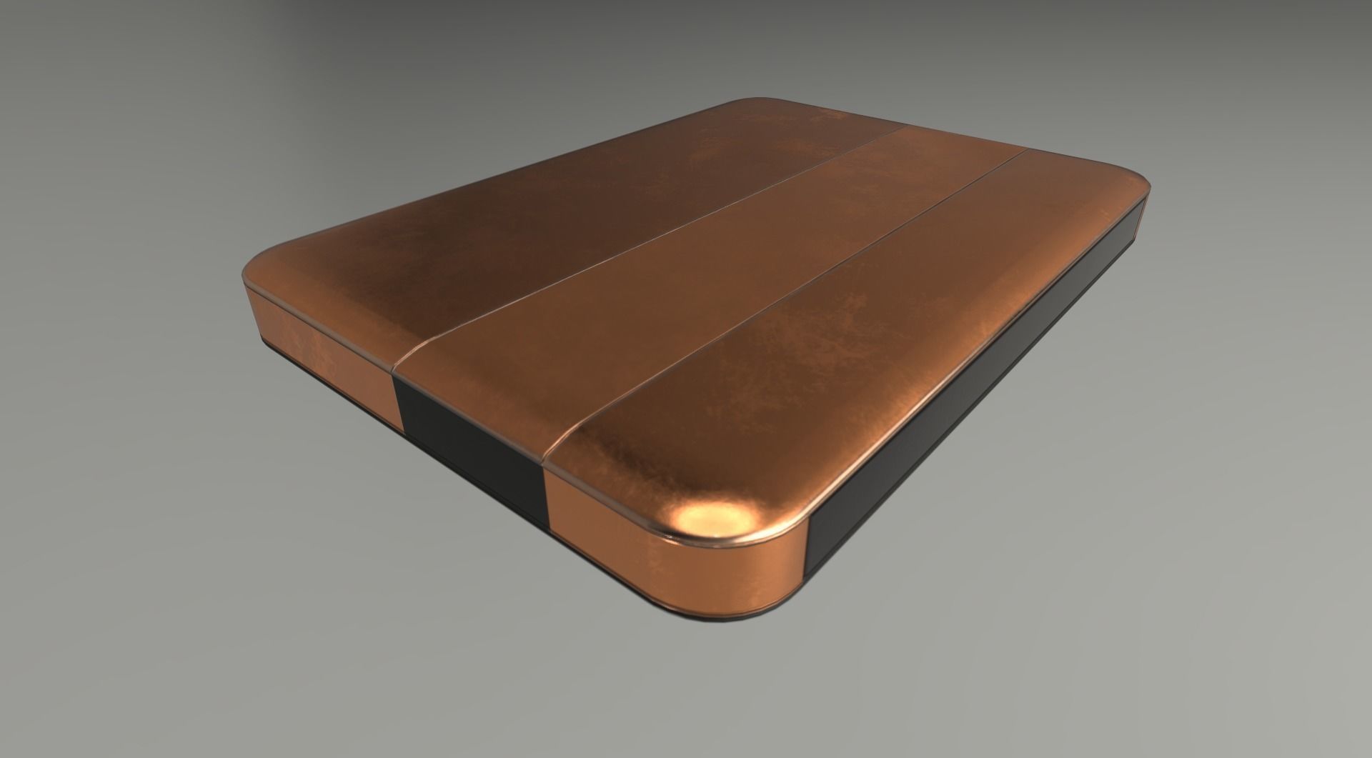 External HDD With USB Cable Rigged Copper Version Low-poly 3D model_17