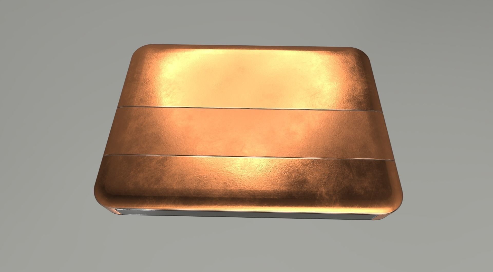 External HDD With USB Cable Rigged Copper Version Low-poly 3D model_27