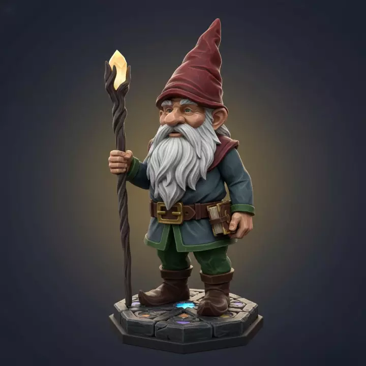 3015 Fairy Tale Gnome Color Full Body Figurine 3d stl 3D print model