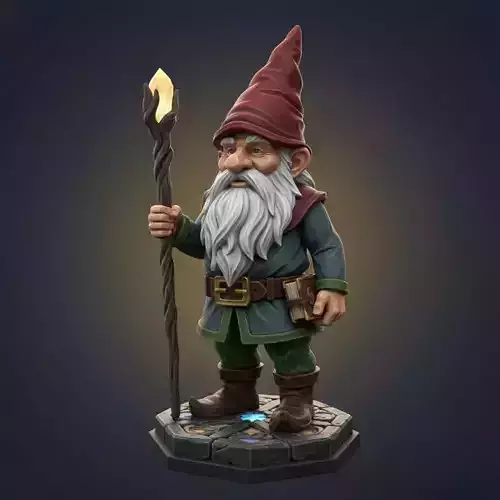 3015  Fairy Tale Gnome  Color  Full Body Figurine   magic