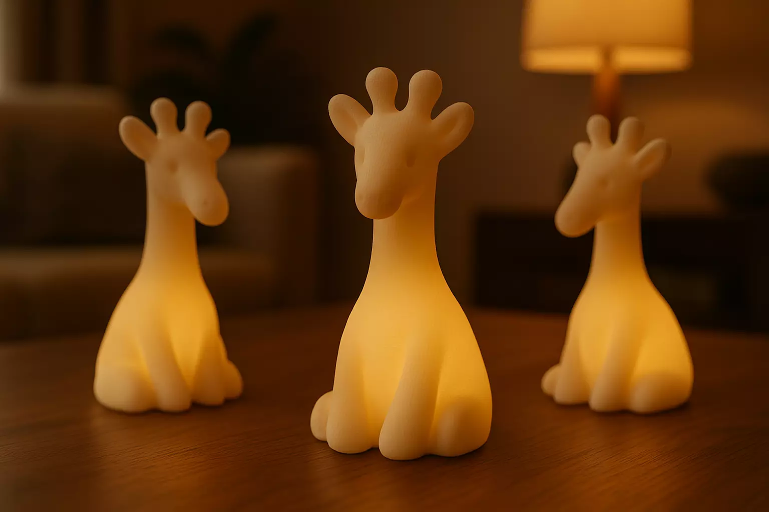 Giraffe Tea Light Holder - 3D Print STL Animal Lamp 3D print model